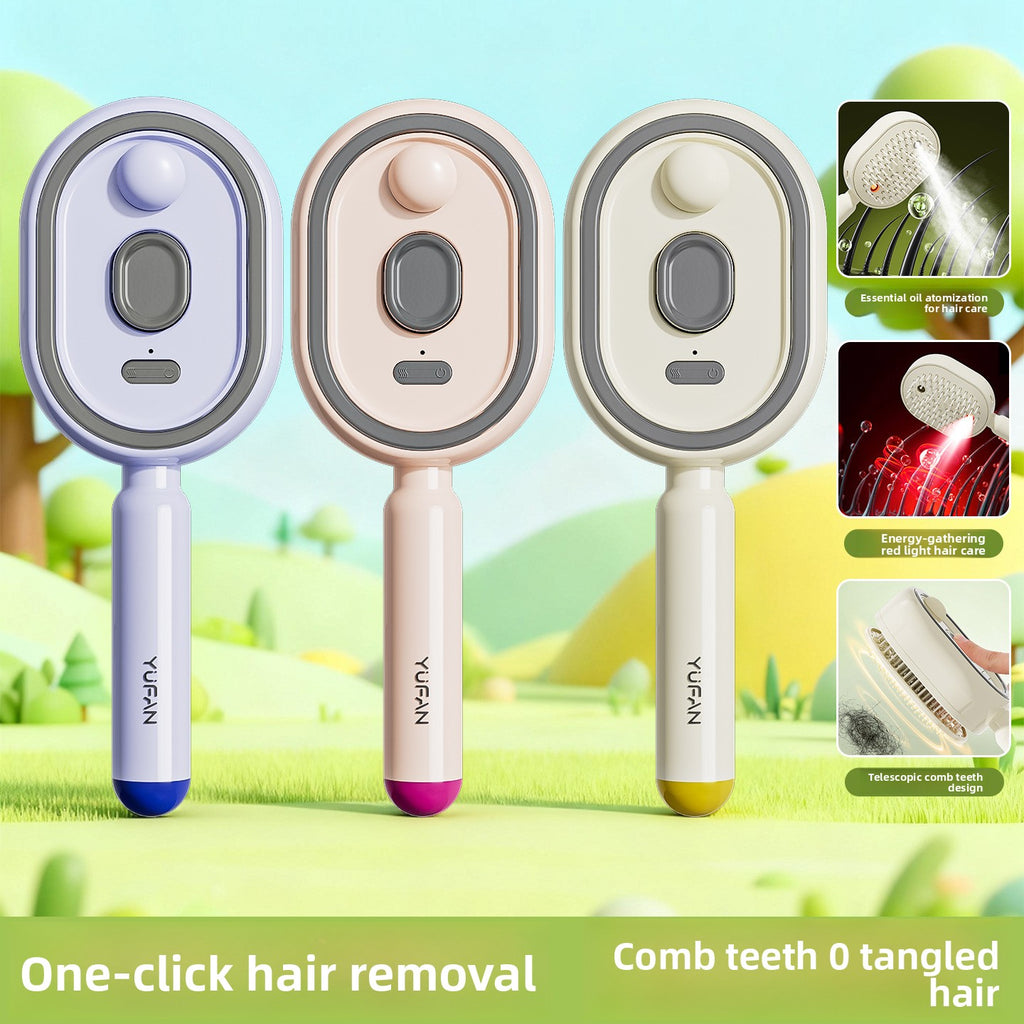 Three hair removal devices with 'YU'AN' branding on a scenic background